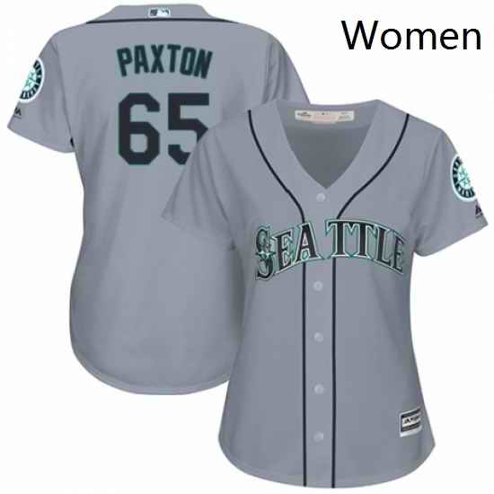 Womens Majestic Seattle Mariners 65 James Paxton Authentic Grey Road Cool Base MLB Jersey